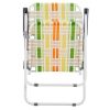 Set of 2 Webbed Folding Beach Chairs, Outdoor Patio Lawn Foldable Chairs for Camping Fishing Yard Poolside BBQ, Yellow & Green