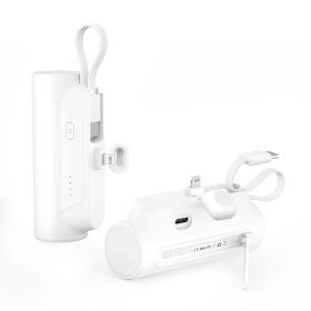 Coaxial Lightning Ruhong Power Bank Support Mobile Phone Holder Function (Color: White)