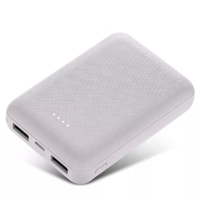 Black-White Power Bank 20000mah Charger External Portable Battery Backup For Cell Phone (Color: White)
