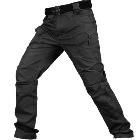 Men's Training Pants Special Service Trousers (Option: Black-L)